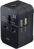 Universal Travel Adapter, International All in One Worldwide Travel Adapter and Wall Charger