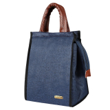 Linen Textured Insulated Tiffin Bag/Lunch Bag