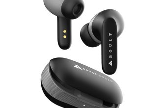 Boult Audio Z20 Truly Wireless Bluetooth Ear buds with 51 Hours Playtime, Zen™ Clear Calling ENC Mic, Low Latency Gaming, Rich Bass Drivers, IPX5, TWS earbuds bluetooth wireless (Black)