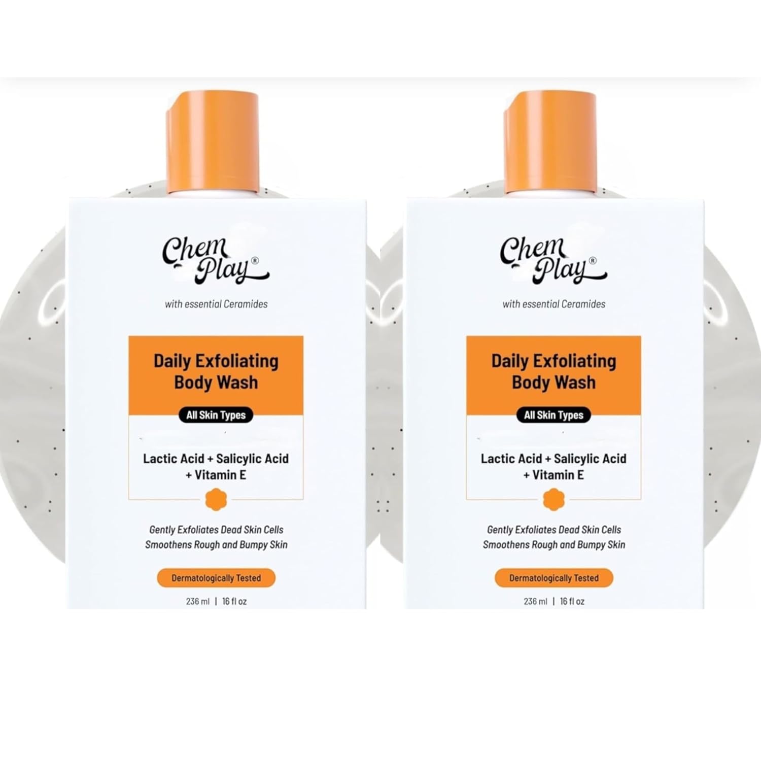 At Play Exfoliating Body Wash 236ml | Paraben & SLS Free | Enriched with Vitamin E & Murumuru | Gentle Exfoliating Shower Gel